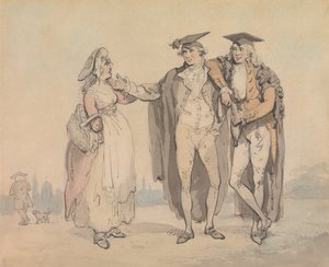 最初の頭の木びき台 作： Thomas Rowlandson
